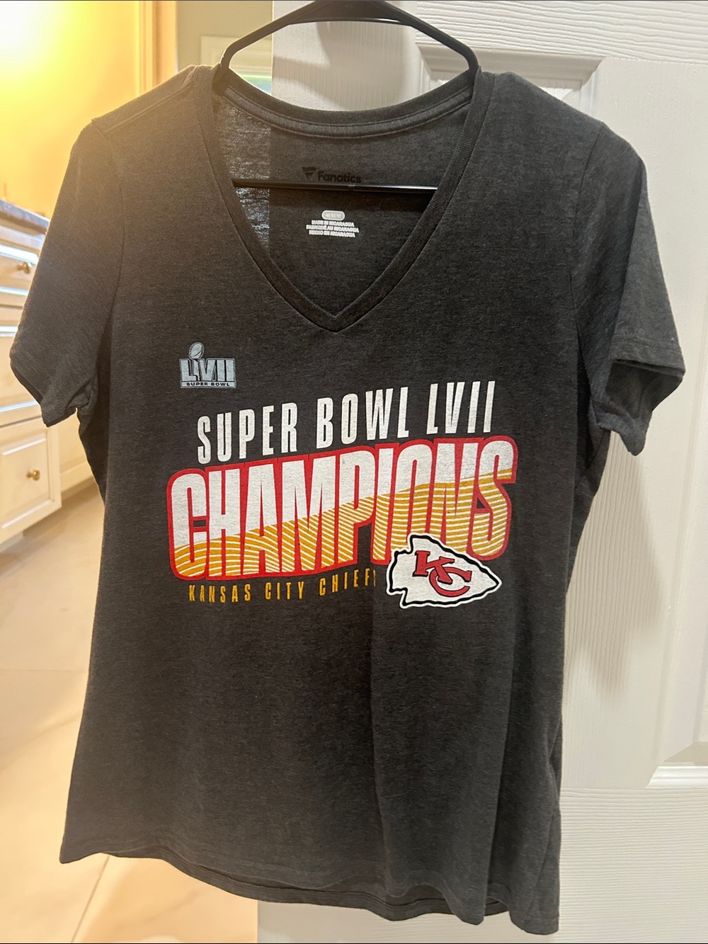 Kansas City Chiefs Super Bowl LVII Champions Black T-Shirt